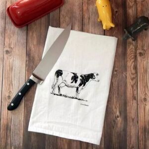 NEW Greenbee KC kitchen Towels Set Of 2 - Cow